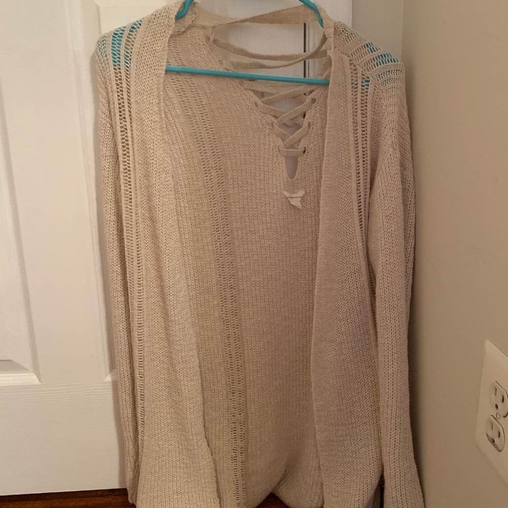 Cream Long Sweater